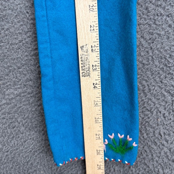 Vintage Lopez Mexican Souvenir Jacket Blue Wool Hand Embroidered Medium Womens - Picture 5 of 7